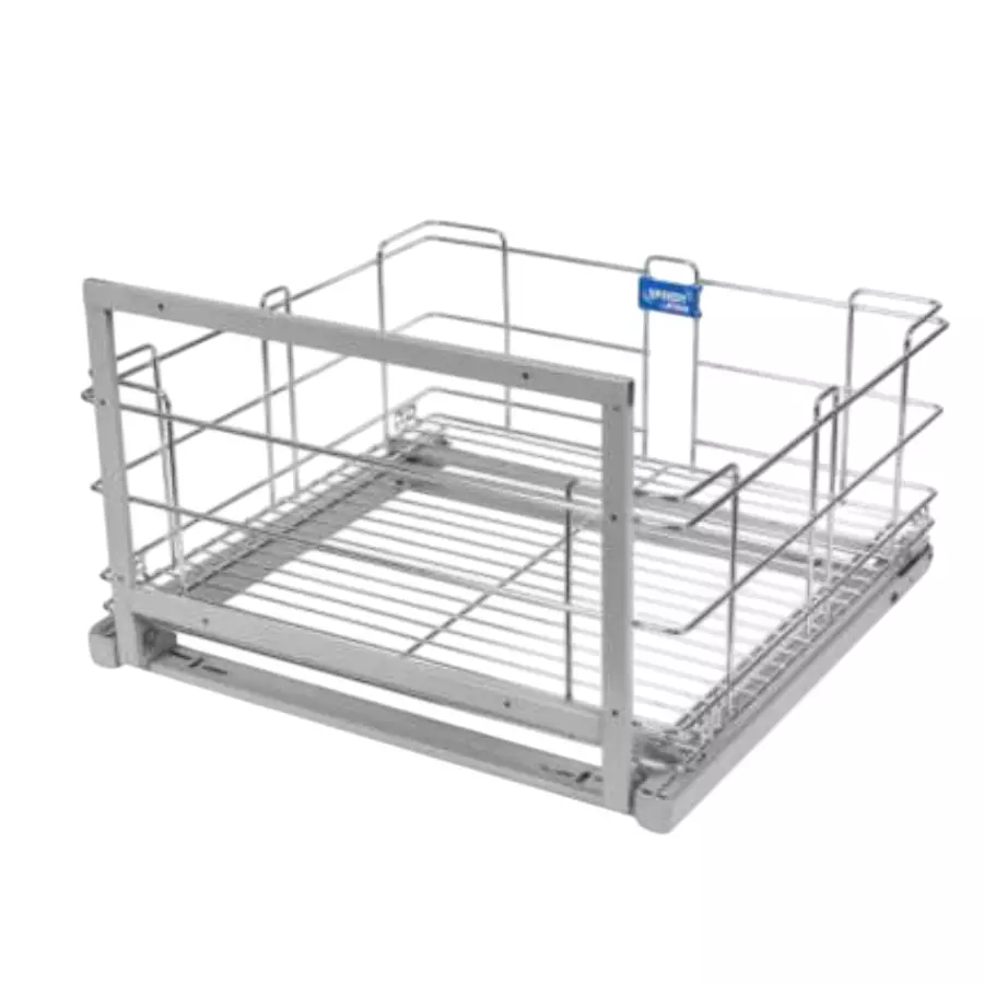 OZONE Speedy Series Grain Trolley Basket 378x500x200 mm Stainless Stee Chrome Finish, OZS-WB-G 15x20x8 CP