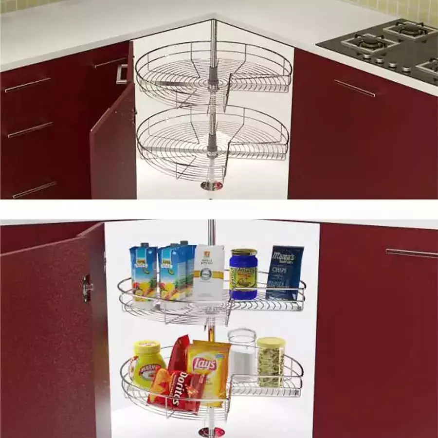 Godrej Carousel Corner Unit Stainless Steel 750 mm (30 inch), 6179