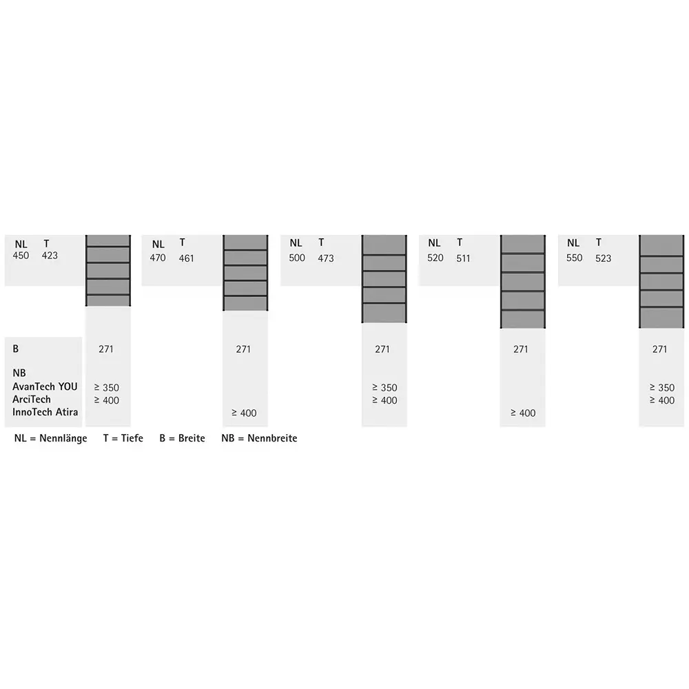 Hettich OrgaTray InnoTech Silver 470 mm Depth, 400 mm Carcase Width, 9288441