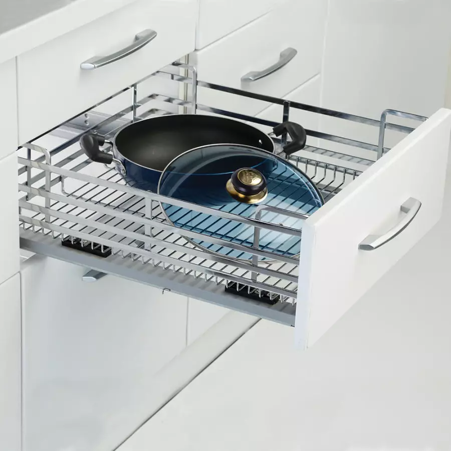 Olive Signature 430x485x140 mm SS.202 Grade Stainless Steel Plain Basket, 111 001 014 0