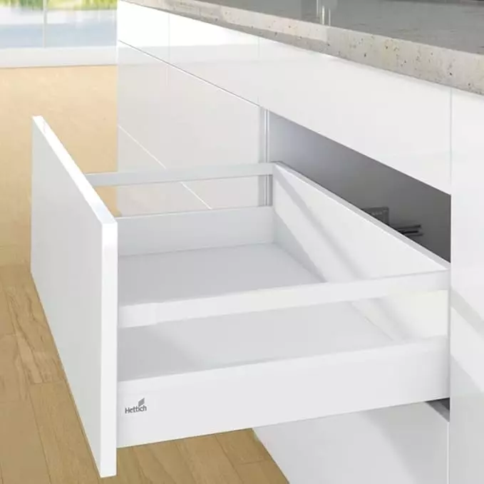 Hettich Linear Drawer System Set ArciTech White 186 mm Height