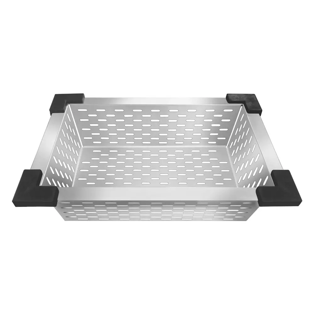 Nirali BG Add Ons Big Veg Bowl 482x280x115 mm (19x11x4½ inch) Hairline Satin Finish Stainless Steel Capsule Hole