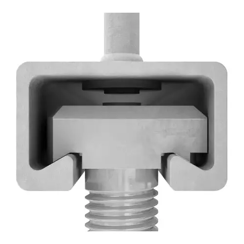 Fischer Hot-Rolled Cast-In Channel 300 mm Length 2 Round Anchor, FES-H-40/22-300-HDG