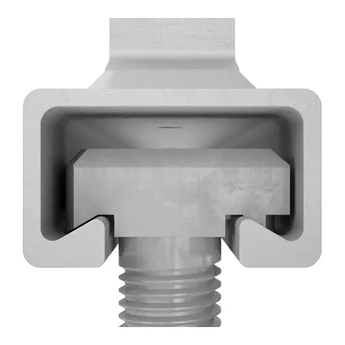 Fischer Hot-Rolled Cast-In Channel 550 mm Length 3 I Anchor, FES-H-I-40/22-550-HDG