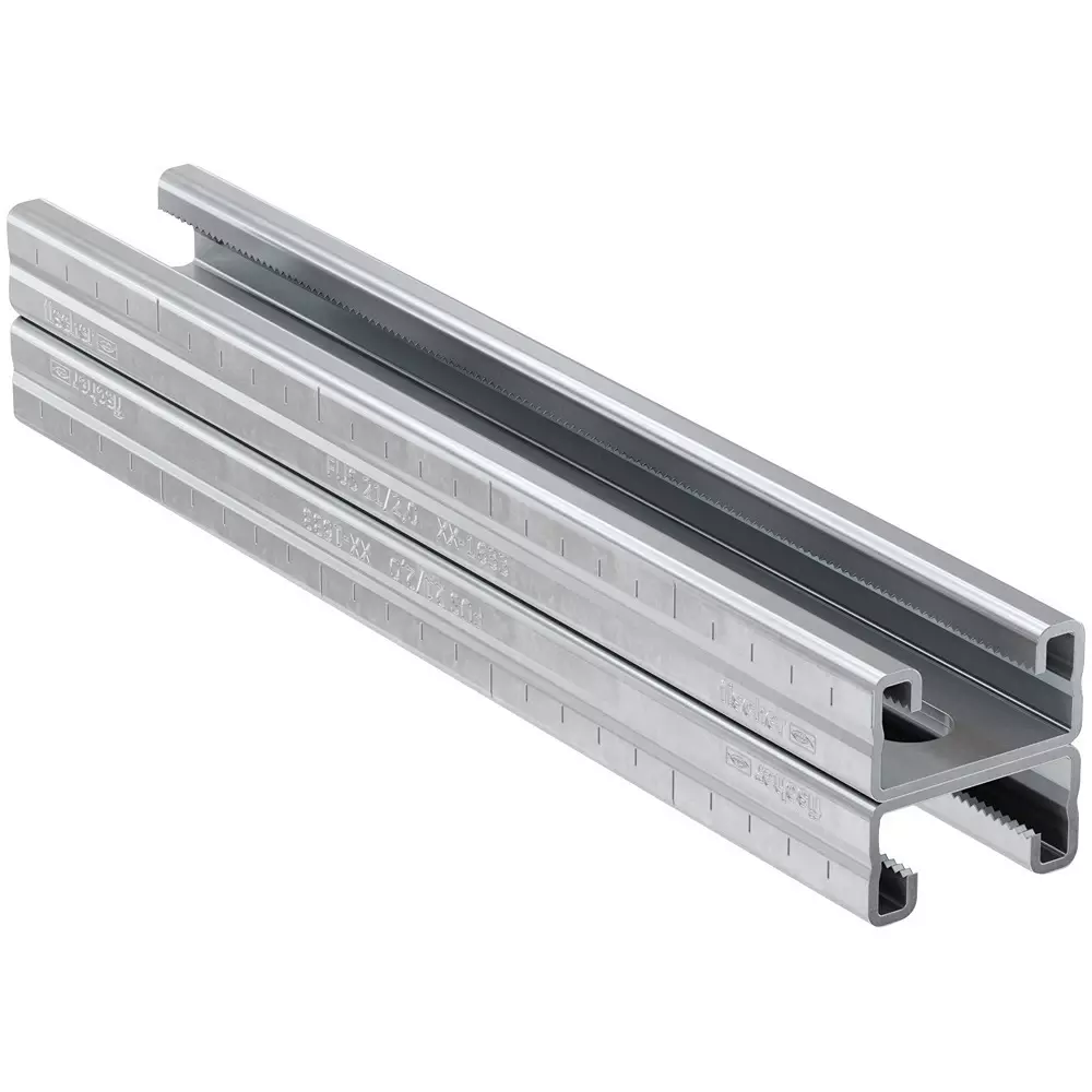 Fischer Galvanized Steel Support Channel 3 mx21 mm Medium Load, FUS 21D/2.0 - 3 m