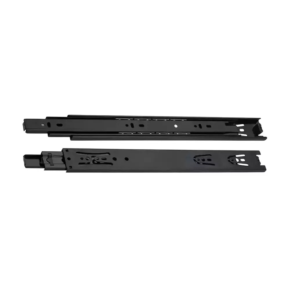 Slimline Premium Ball Bearing Drawer Slide Black Finish 450 mm