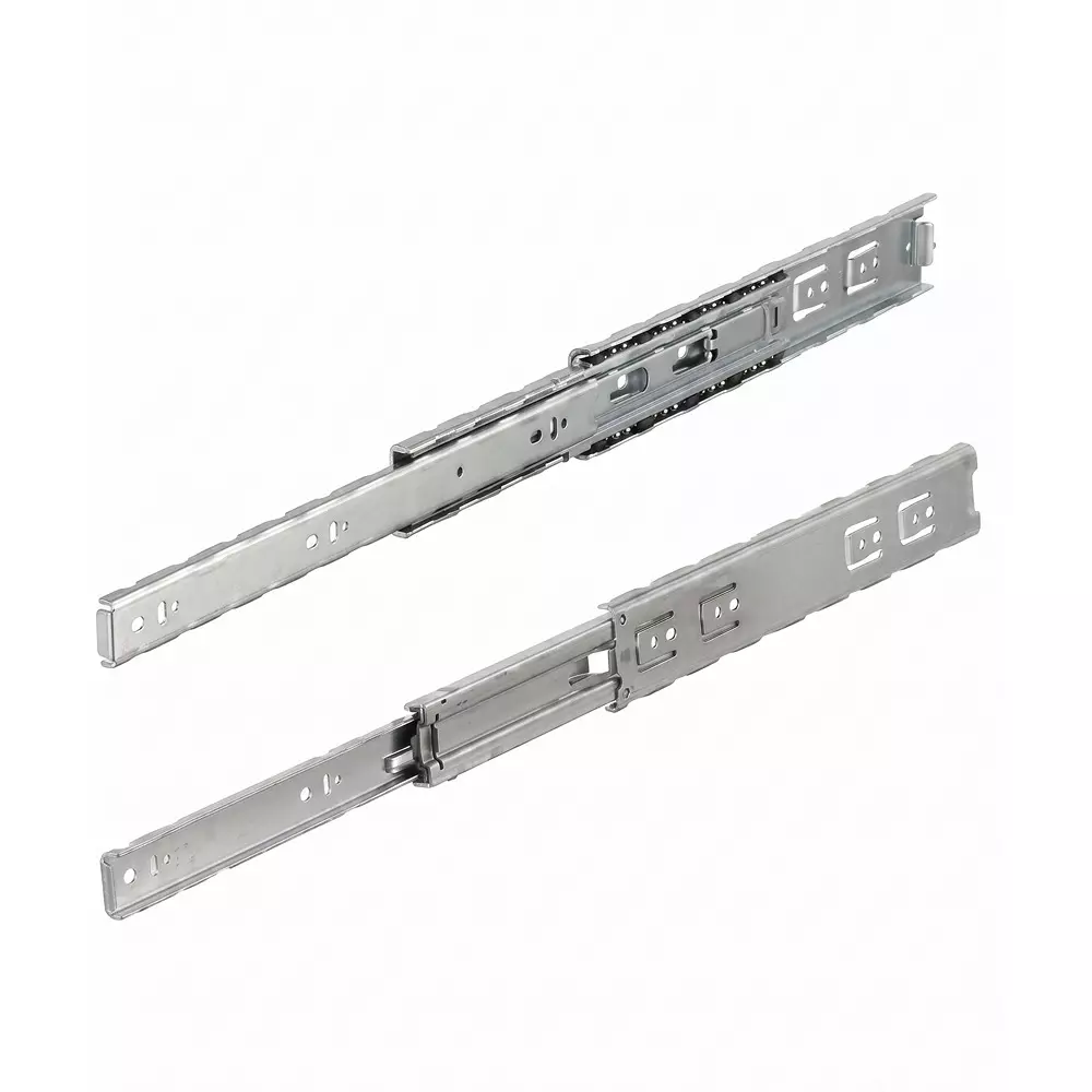 Hafele Ball Bearing Slides 700 mm Nominal Length Zinc Plated Coating Side Mounting 45 Kg/Pair Load Bearing Capacity, 422.58.059