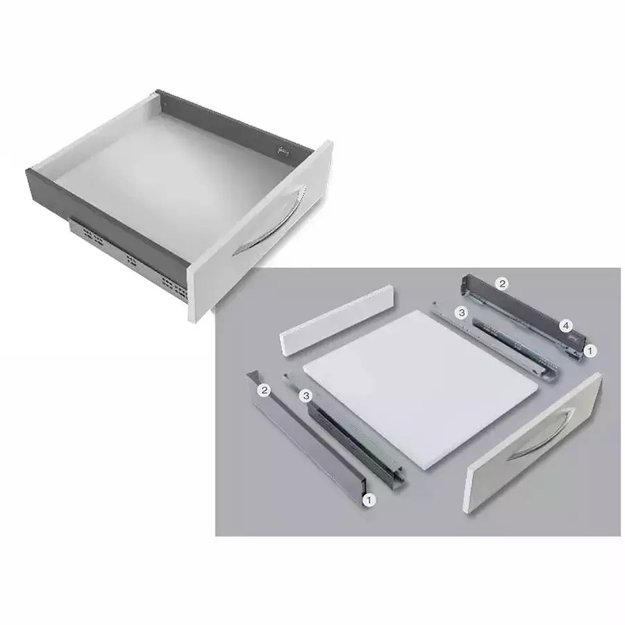 Godrej Drawer Channel Slim Ergo Grey Anthracite 89x600 mm (4x24 inch), 6956