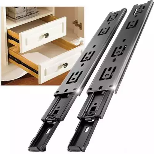 ABRO Telescopic Channel Slider Black 350 mm Size & Loading Capacity 45 Kg, DC-45-NC-BLACK-14 (Pack of 30)