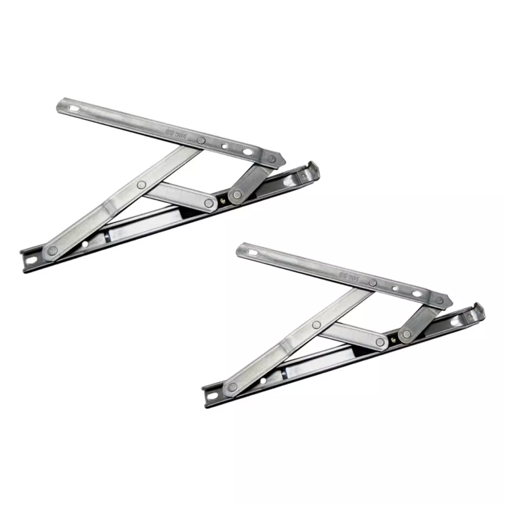 Ebco Friction Stay 1319 SS 304 Finish for Aluminium Windows with Euro Grooves (Set of 2)