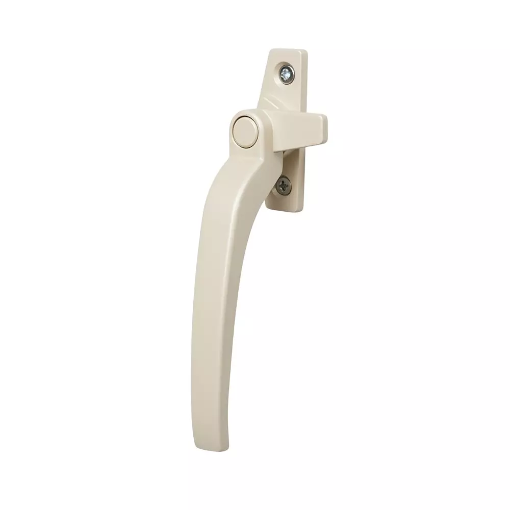 Ebco Window Handle Euro Type White Matt Finish and Left Hand Movement, E-WH1-L