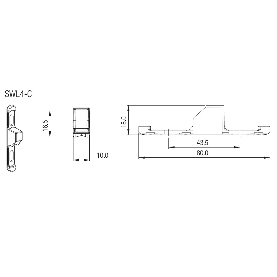 Ebco Sliding Window Latch Receiver Plate Silver Finish and Mazak Z Body, SWL4-C (Pack of 100)