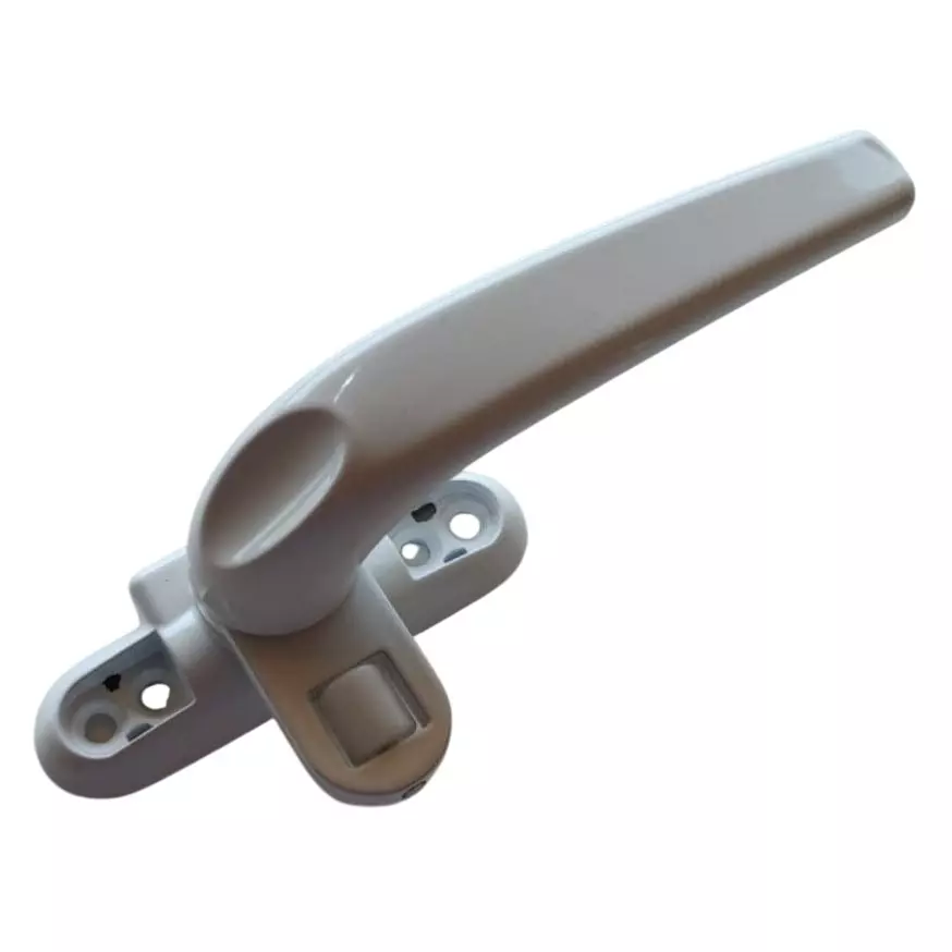 Ebco Aluminium Window Handle Deluxe2 Type Right Hand White Finish and Size 40x40 mm, AWH-D2R