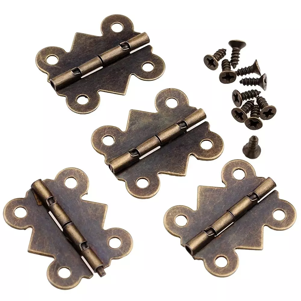 MED BUDDY Butterfly Hinges 1 inch (25 mm) Bronze, (Pack of 20 Pcs)