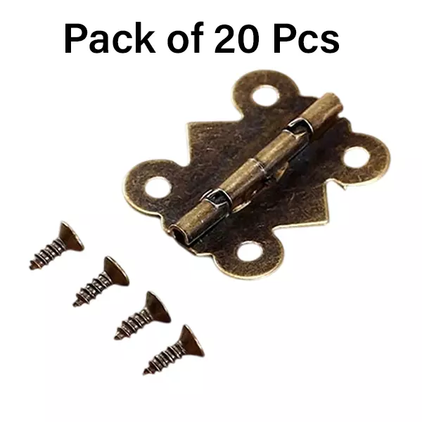 MED BUDDY Butterfly Hinges 1 inch (25 mm) Bronze, (Pack of 20 Pcs)