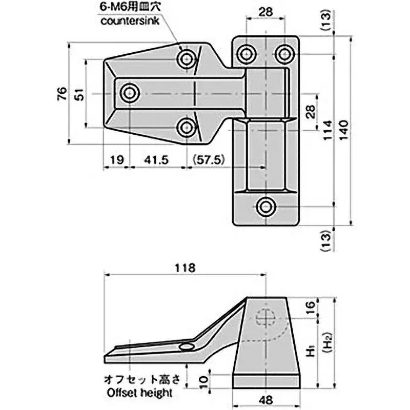 TAKIGEN Lift Hinge Zinc Alloy Chrome Plating, FB-602-1