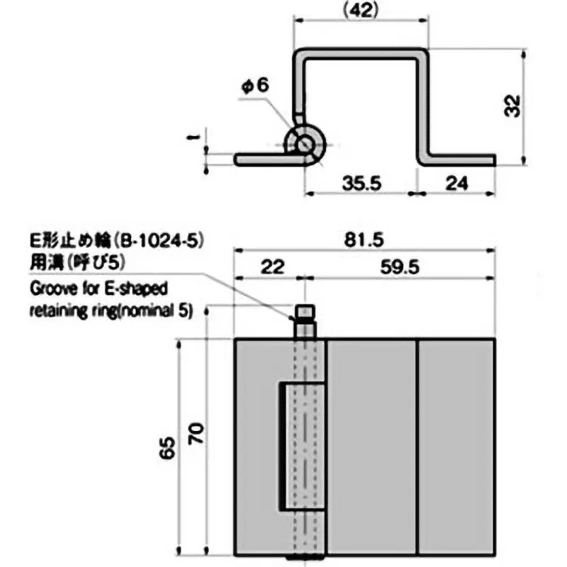 TAKIGEN Butt Hinge Phosphate Finish 3.2 mm Plate Thickness, B-562-2(BA-85-2)-picture-12