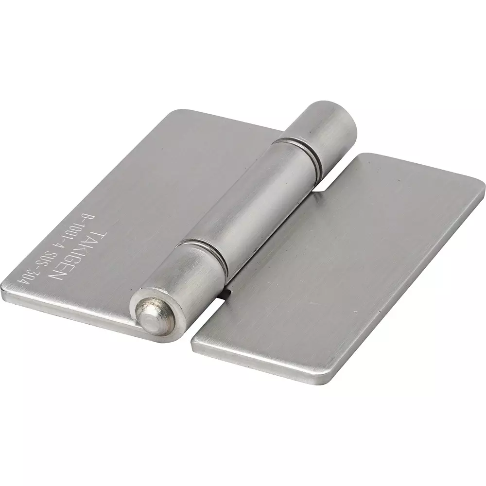 TAKIGEN Heavy-Duty Flat Hinge Stainless Steel Hairline Finish L75xW70xT3 mm, B-1001-4