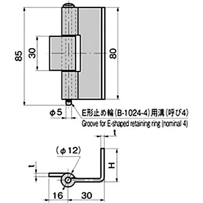 TAKIGEN Stainless Steel L-Shaped Concealed Hinge Type 3, B-1535-1
