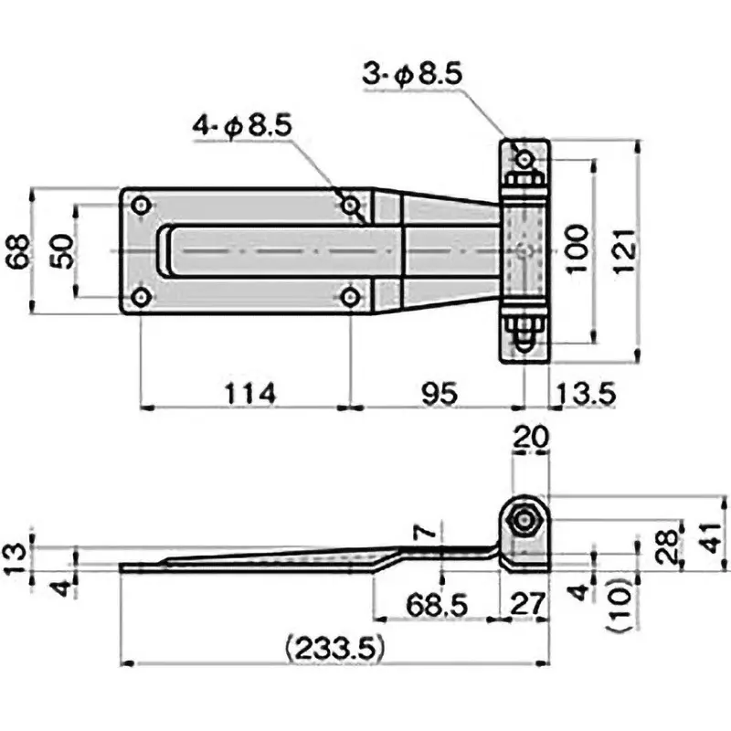 TAKIGEN Stainless Steel Leaf Hinge Buff Polishing, B-1849N-3