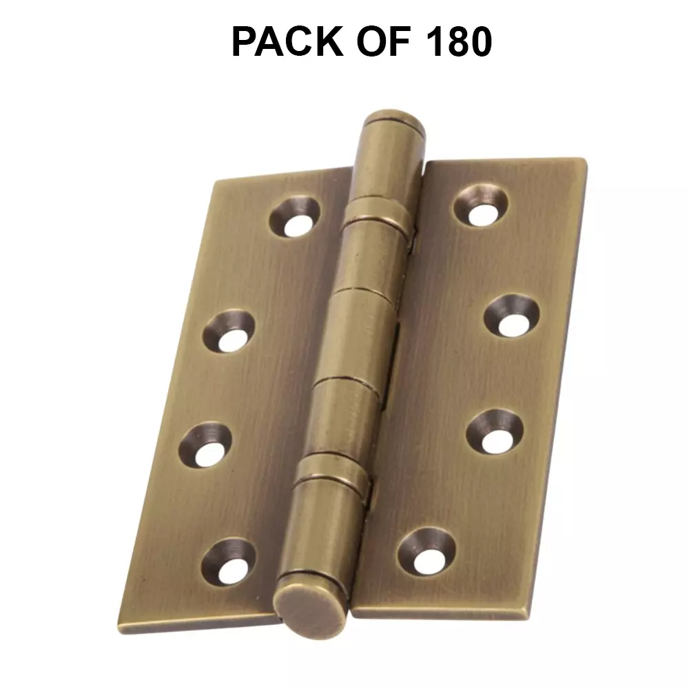 Cozi Gold Double Ball Bearing Hinges Premium 101.6 × 76.2 mm Size & 2.5 mm Thickness Antique (Pack of 180)