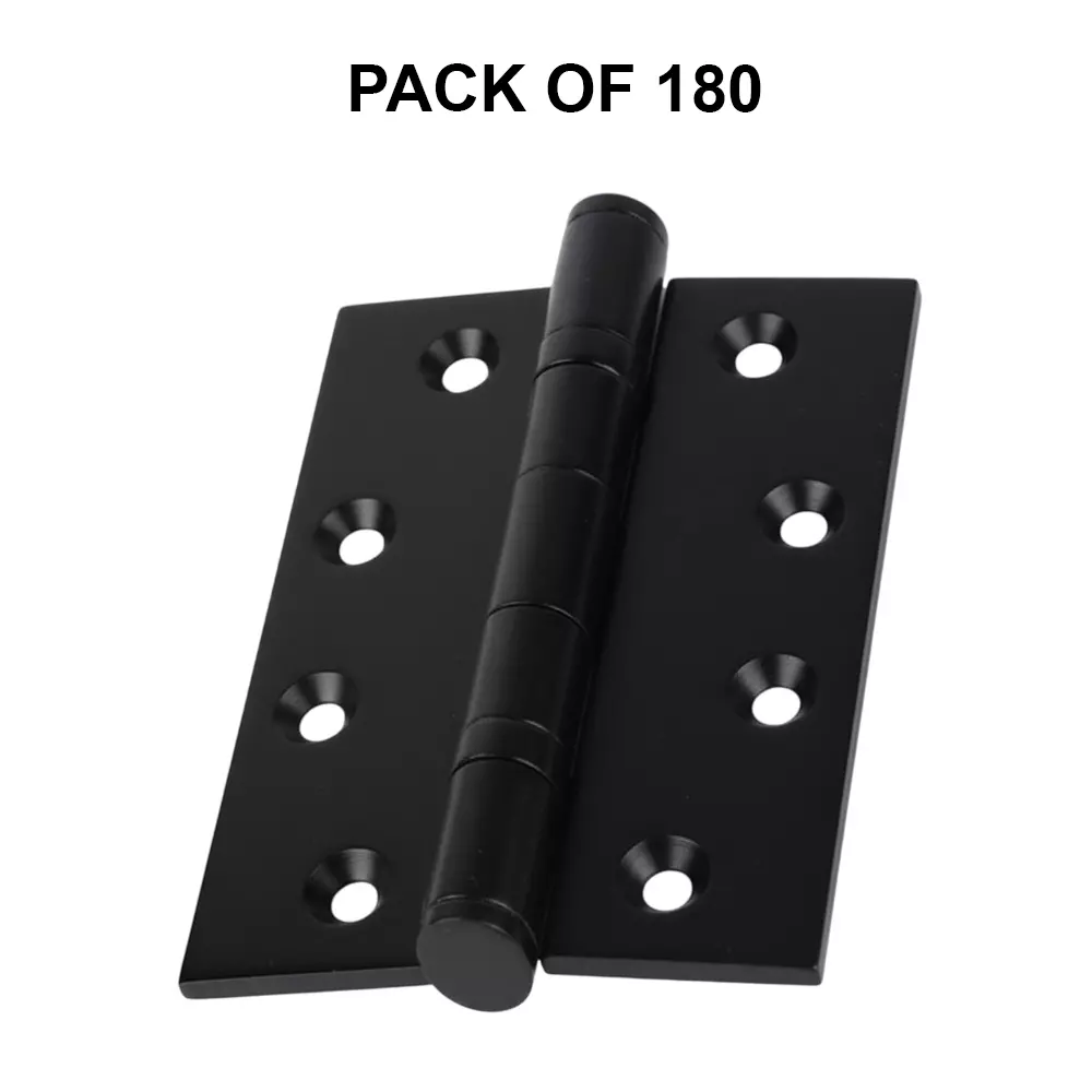 Cozi Gold Double Ball Bearing Hinges Premium 101.6 × 76.2 mm Size & 3 mm Thickness Black (Pack of 180)