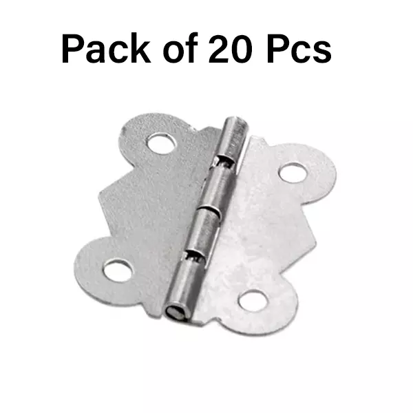 MED BUDDY Butterfly Hinges 1 inch (25 mm) Silver, (Pack of 20 Pcs)