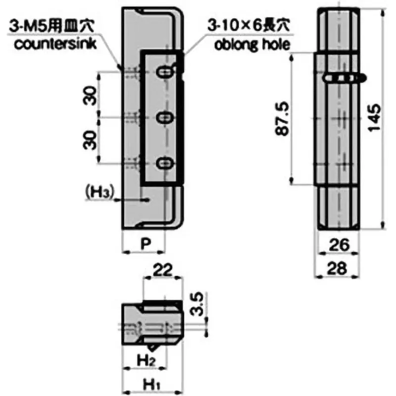 TAKIGEN Corner Hinge Zinc Alloy Chrome Plating with Spring, FB-614-2