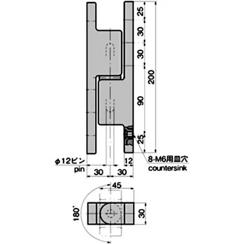 TAKIGEN Corner Pulling Hinge Zinc Alloy Chrome Plating, FB-715