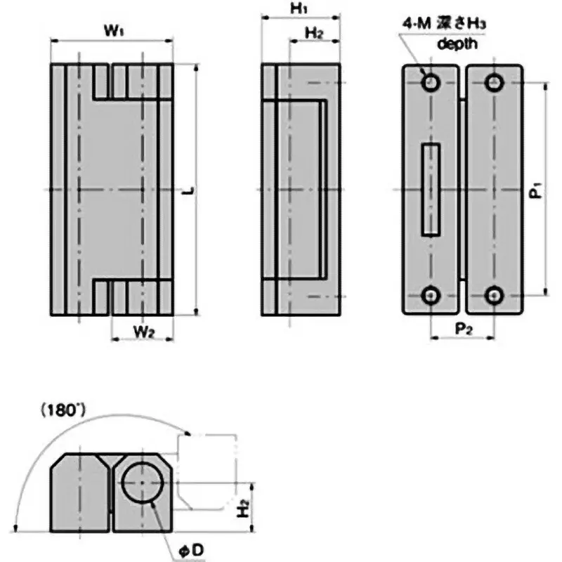 TAKIGEN Multi Hinge Zinc Alloy Satellite Chrome Plating, FB-735-A-2