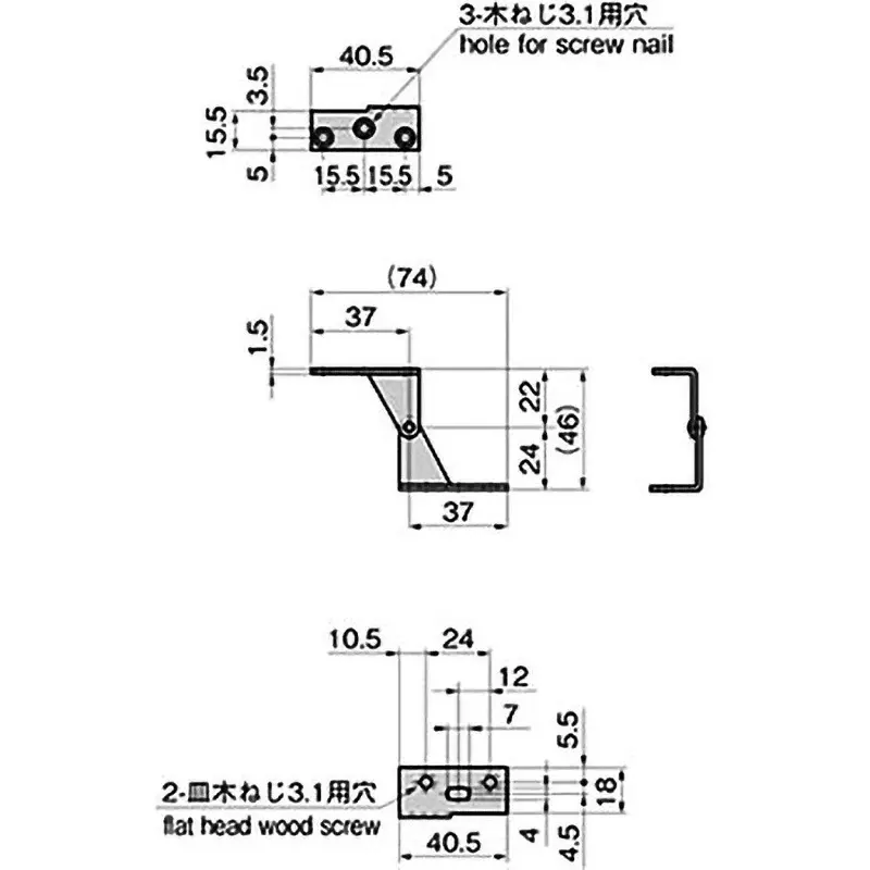 TAKIGEN Stainless Steel Cabinet Hinges Gloss Barrel Polishing, B-1057-3 (Set of 2 Pcs)