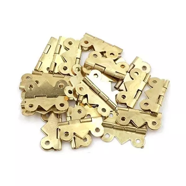 MED BUDDY Butterfly Hinges 1 inch (25 mm) Golden, (Pack of 20 Pcs)