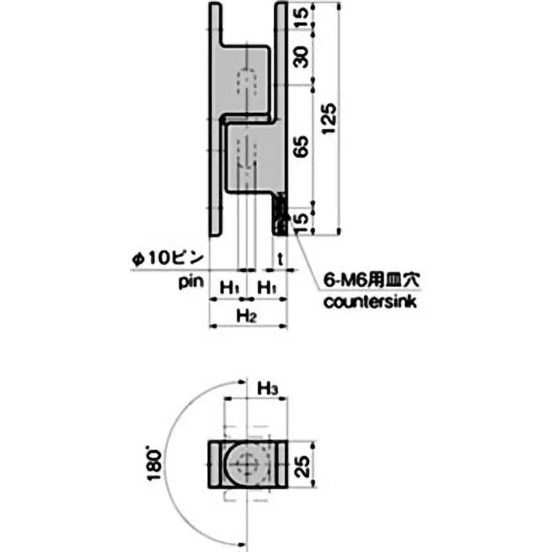 TAKIGEN Stainless Steel Corner Insert Hinge Mirror Buffing, FB-1717-2