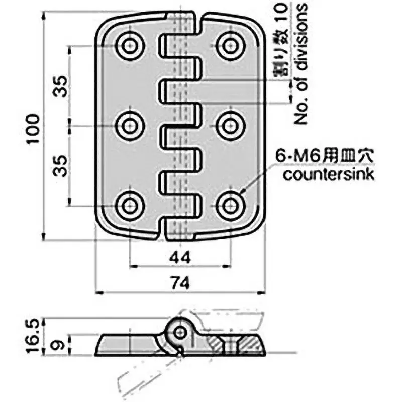 TAKIGEN Marine Hinge Stainless Steel Rod, BP-14-12-S-picture-32