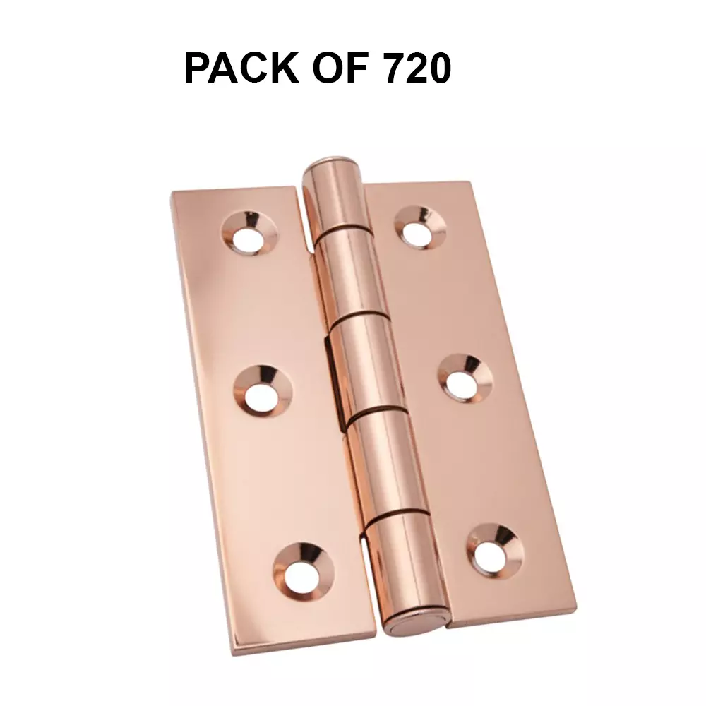 Cozi Gold Medium Butt Hinges Premium & Concealed 2.5 inch x 16 Gauge Rose Gold (Pack of 720)
