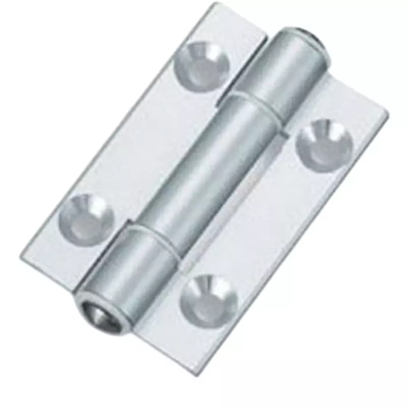 TAKIGEN Flat Hinge Aluminum Alloy Silver Satin Paint with Bush, B-78-B-11