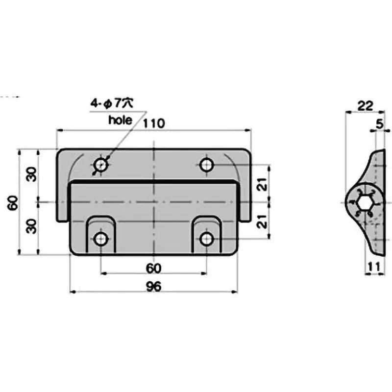 TAKIGEN Damper Hinge Polypropylene Black, BP-879-1H
