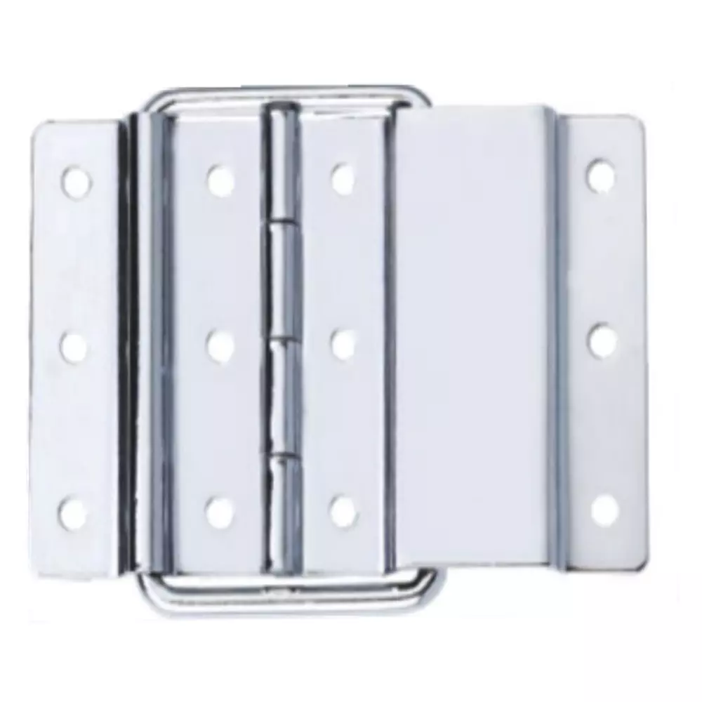 Le CAM Hinge 12 Hole Zinc For Flight Case Silver Large, HIN 01