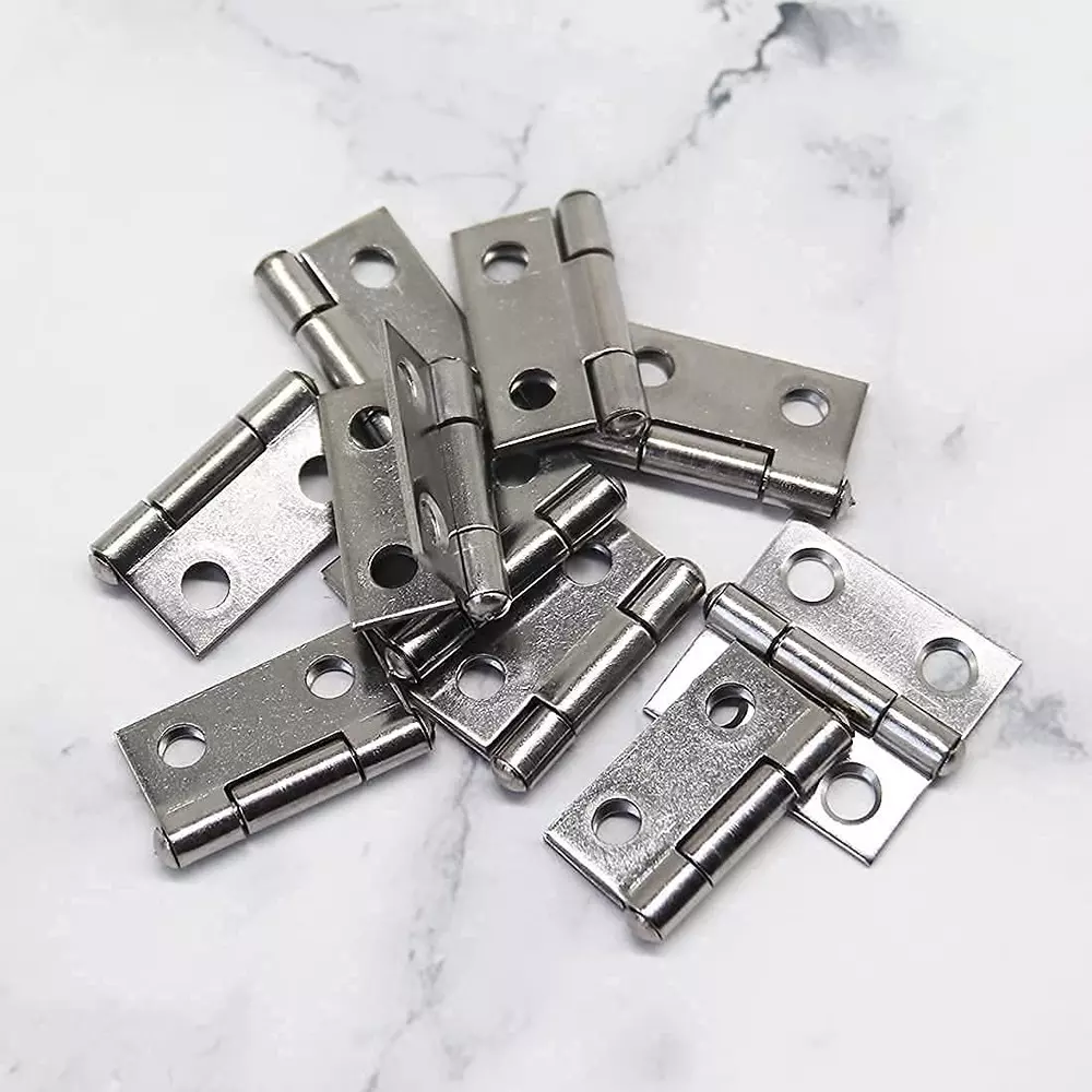 MED BUDDY Butt Hinges for Cabinet Gate Closet Furniture Door Window and Wooden Box Chest 1 inch (25 mm) (Pack of 20 )