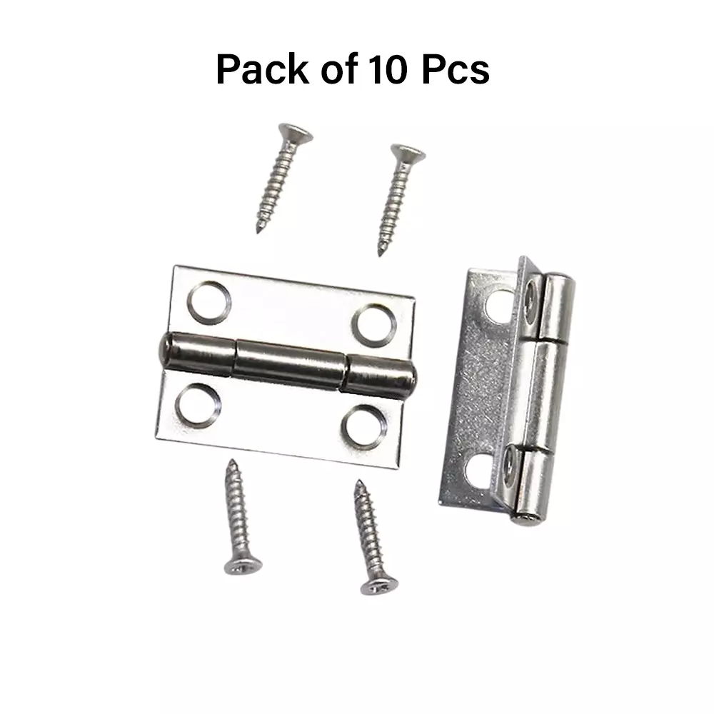 MED BUDDY Butt Hinges for Cabinet Gate Closet Furniture Door Window and Wooden Box Chest 1 inch (25 mm) (Pack of 20 )