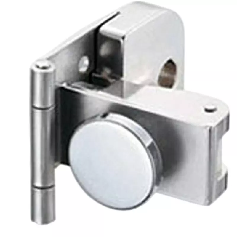 TAKIGEN Glass Hinge Zinc Alloy Base Chrome Plating Finish with Catch, B-578