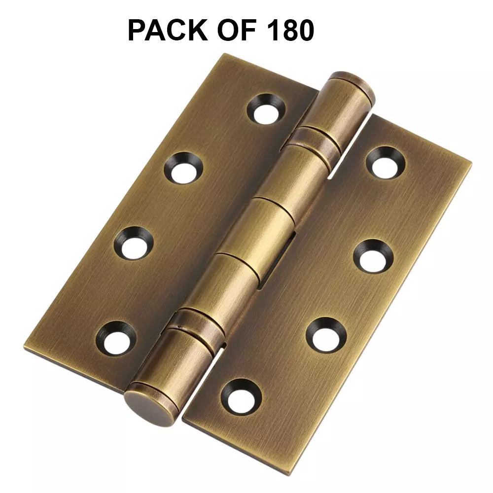 Cozi Gold Two Ball Bearing Hinges 4 inch x 3 inch Antique (Pack of 180)