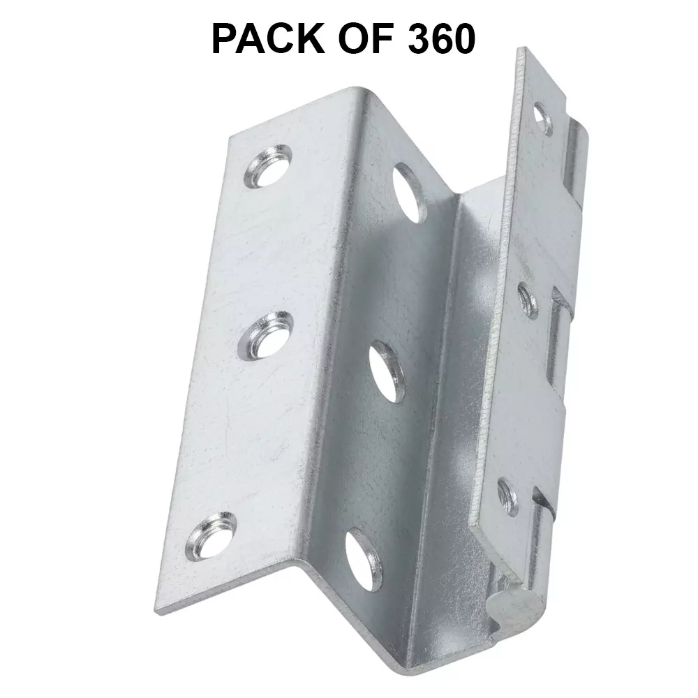 Cozi Gold L Hinges Premium & Concealed 75 x 12 x 12 mm Silver (Pack of 360)