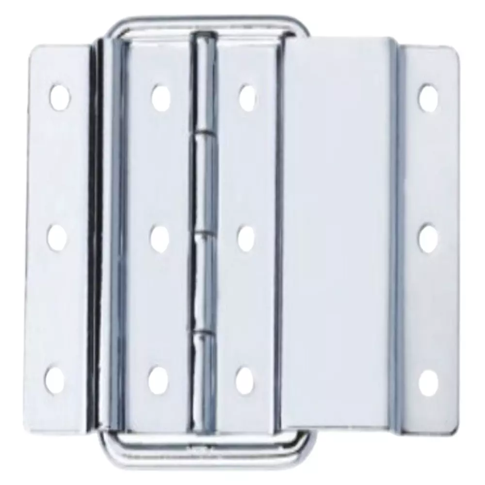 Le CAM Hinge 12 Hole Zinc For Flight Case Silver Medium, HIN 02