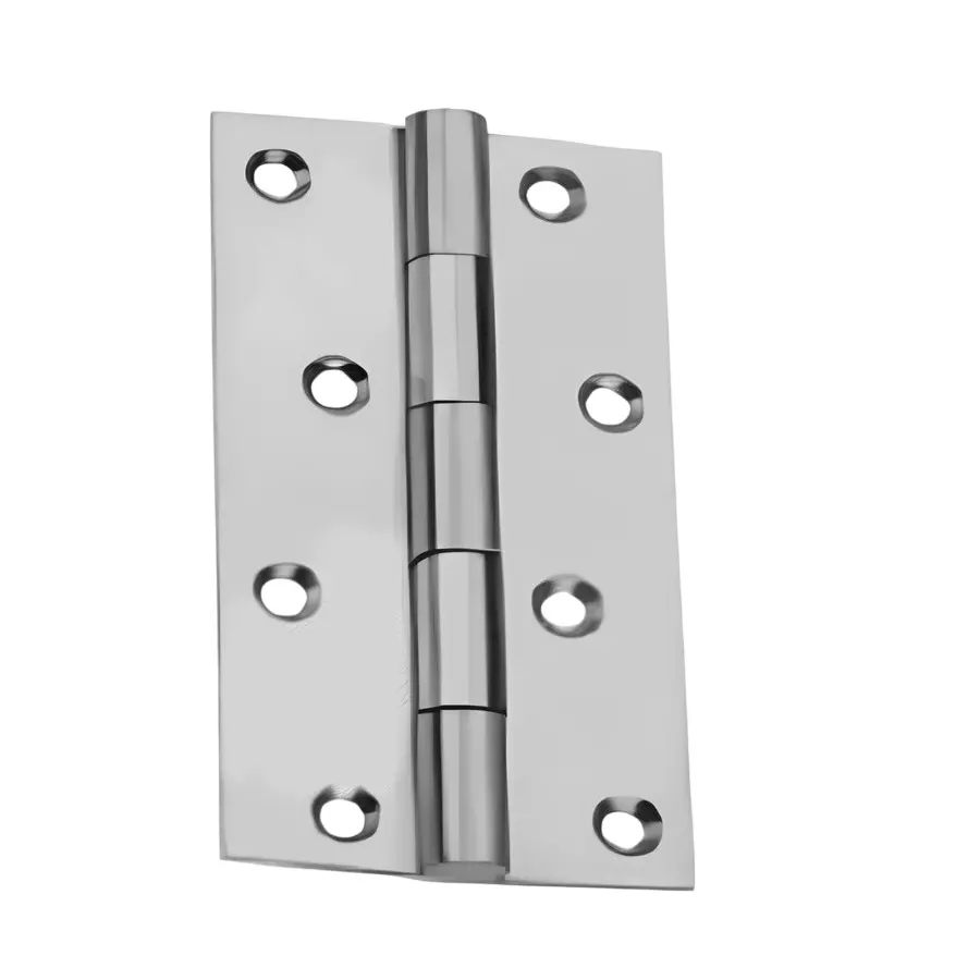 GEZE Butt Hinge Welded Tip with Screw, Size 4 inch x 2.5 inch x 2.5 mm, Stainless Steel 304 Body and SS Finish, 8115601
