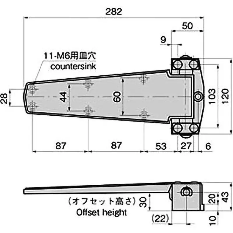 TAKIGEN Leaf Hinge Zinc Alloy Chrome Plating, FB-730-1