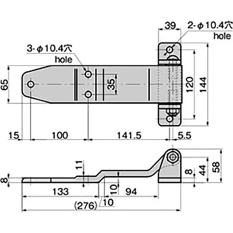 takigen-leaf-hinge-alumite-treatment-fb-880-2a