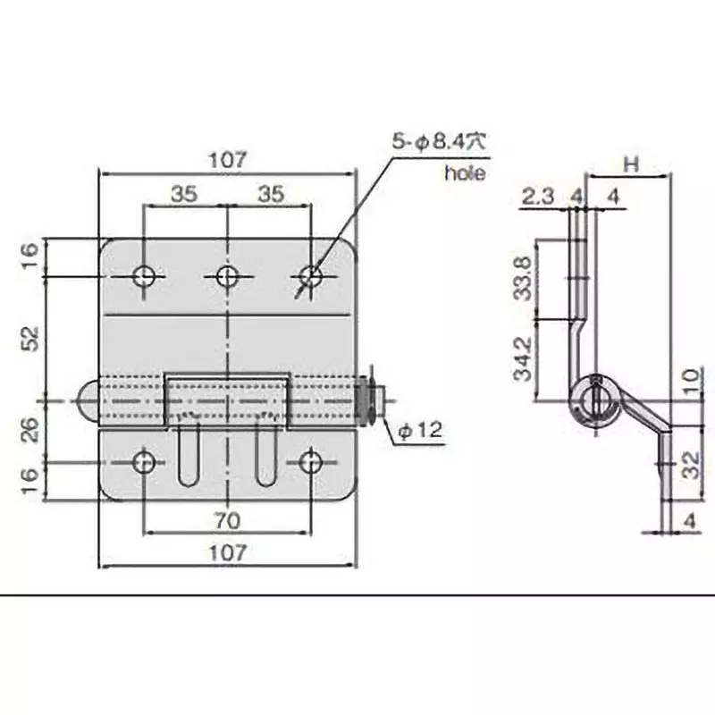 TAKIGEN Track Hinge Stainless Steel Barrel Polishing 620 g, B-1877-1