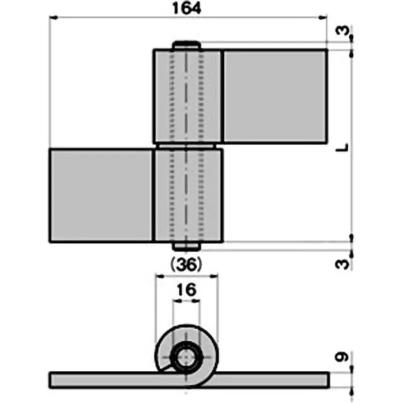 TAKIGEN Heavy-Duty Thick Removable Double Flag Hinge, B-26-1