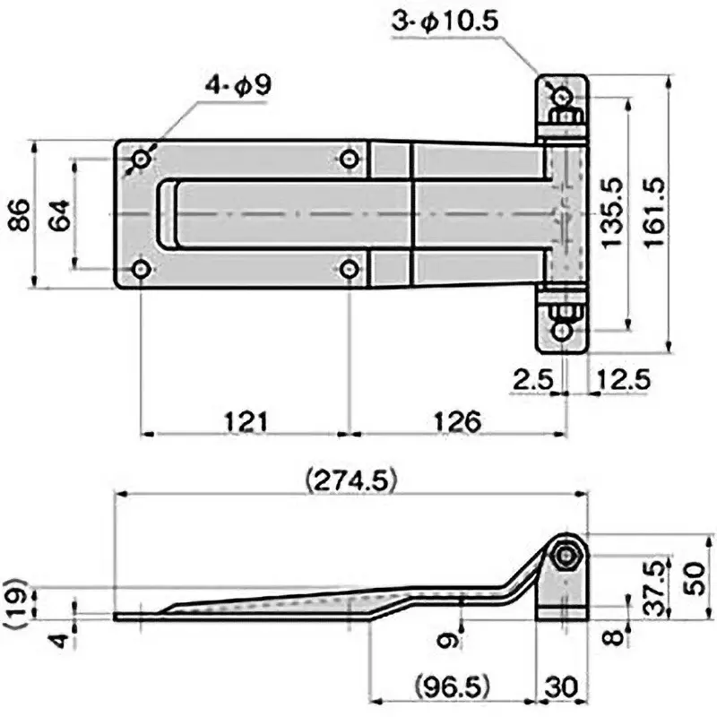 TAKIGEN Stainless Steel Leaf Hinge Buff Polishing, B-1849N-2